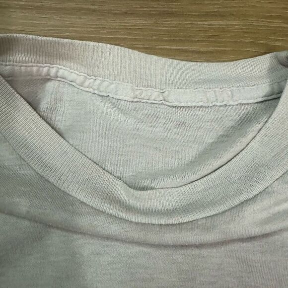 Vintage Size L Crocodile Dundee Promo Tee Gray G'Day Mate 80s Single Stitch - Picture 5 of 6